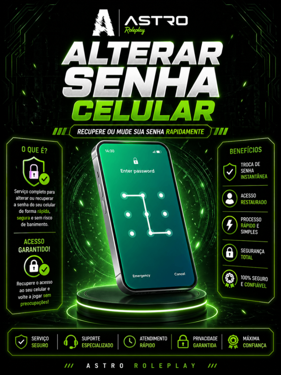 📲 ALTERAR SENHA DE CELULAR