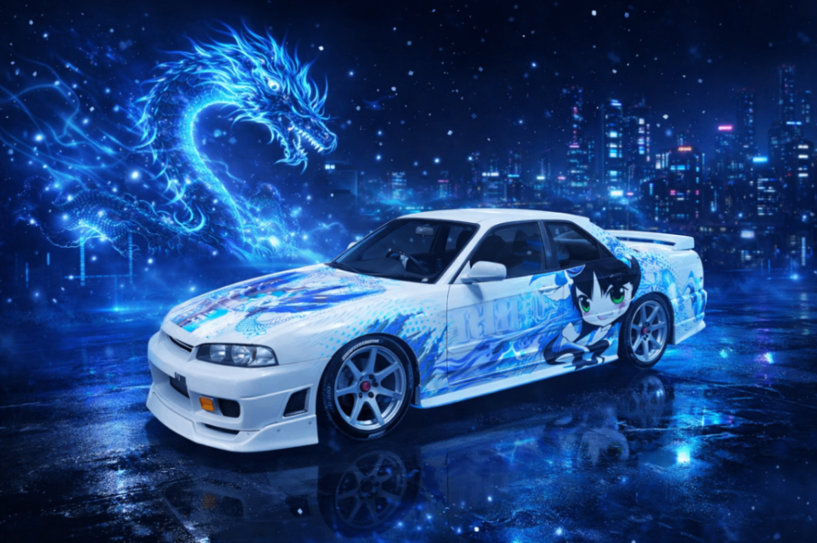 🚘 R34 DRAGON BLUE