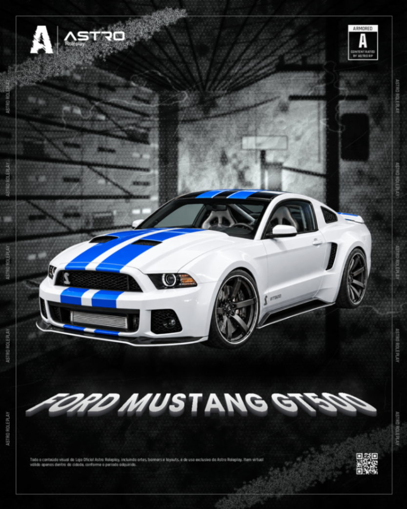 🏎️ FORD MUSTANG GT500 SHELBY EXCLUSIVE BLUE STRIPES EDITION