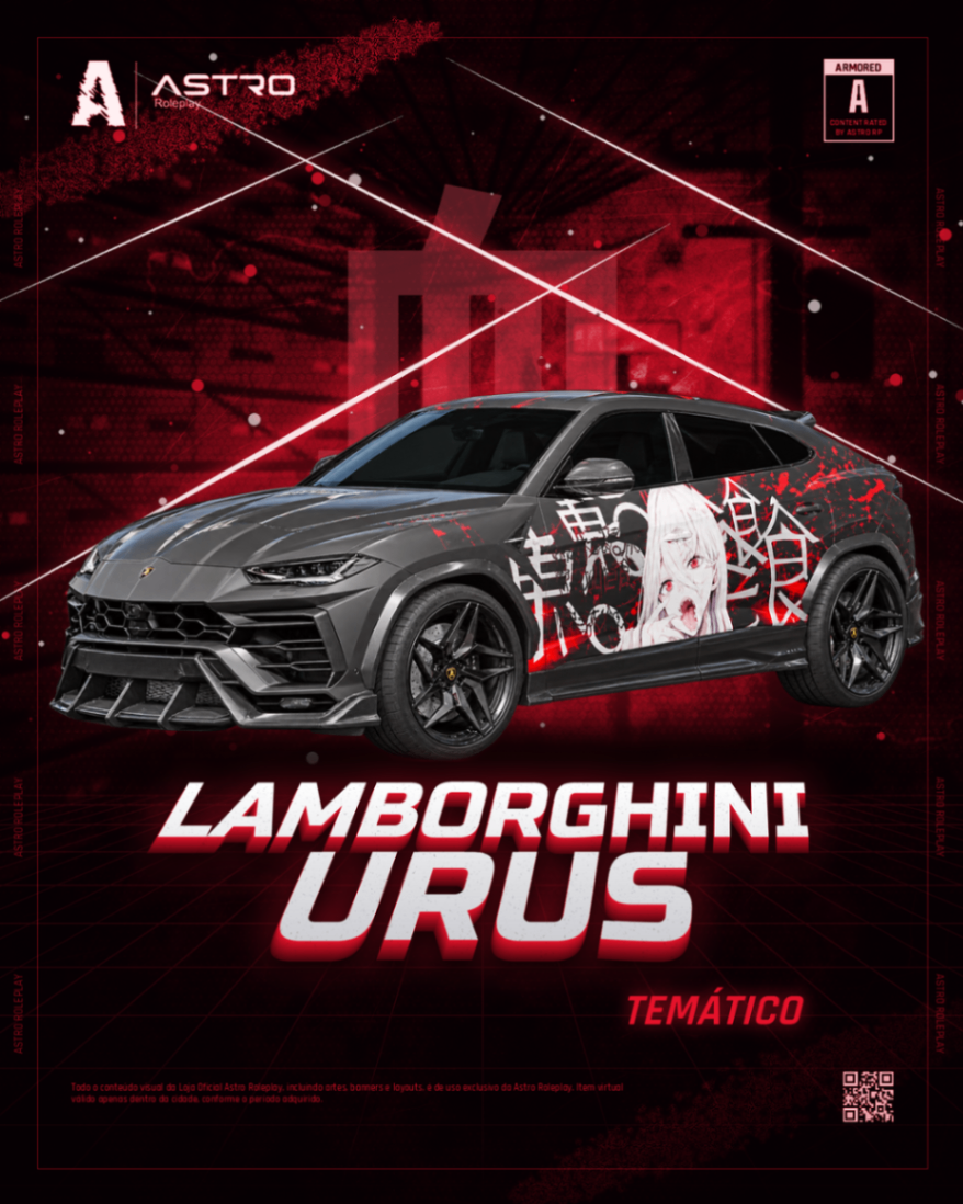 🛡️ BLINDADA - LAMBORGHINI URUS ANIME EDITION