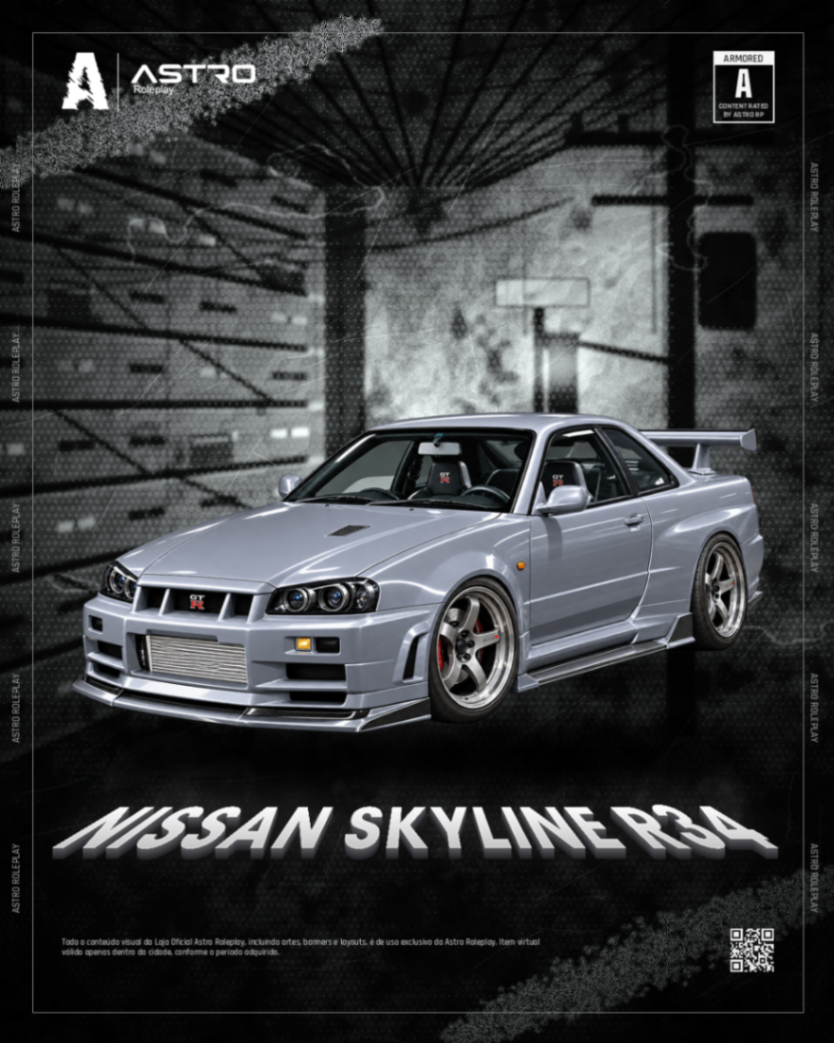 🏎️ NISSAN SKYLINE R34 EXCLUSIVE SILVER EDITION