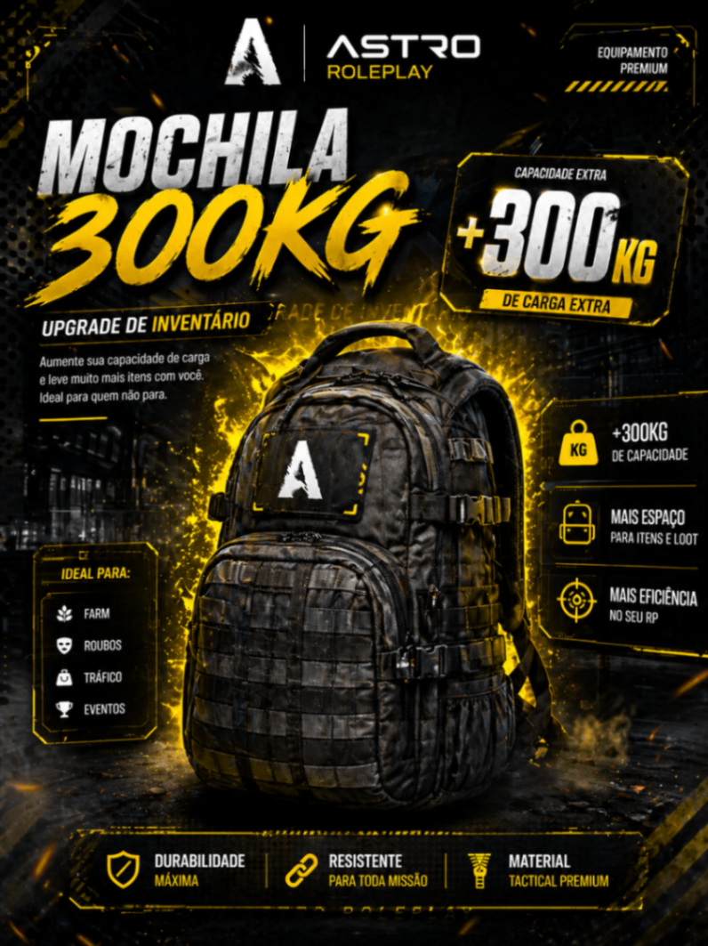 🎒 MOCHILA - 300 KG